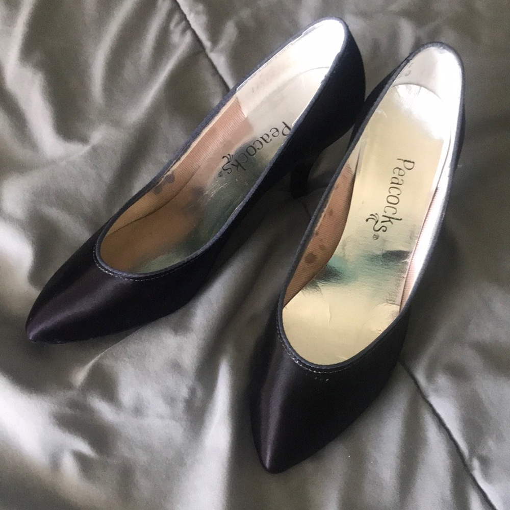Vintage Dark Blue/Purple Kitten Heels